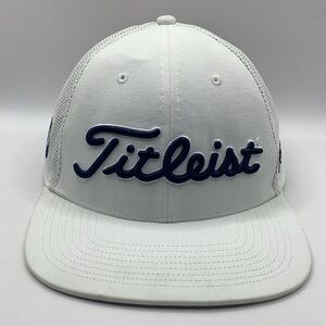 Titleist Golf Tour Classic  FJ/ProV1 Adjustable Mesh Back Hat COLOR: White Black